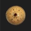 Spilla bottone con pietra rossa – Diam. cm 5,00