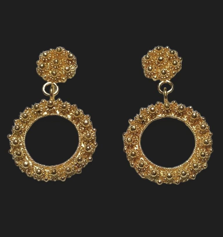 Orecchini donna in argento sfere filigrana sarda traforate